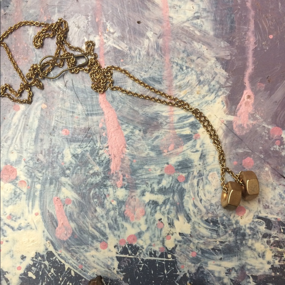 Nuts gold plated necklace hardware jewelery